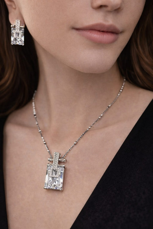 Radiant Spark Silver Pendant Set