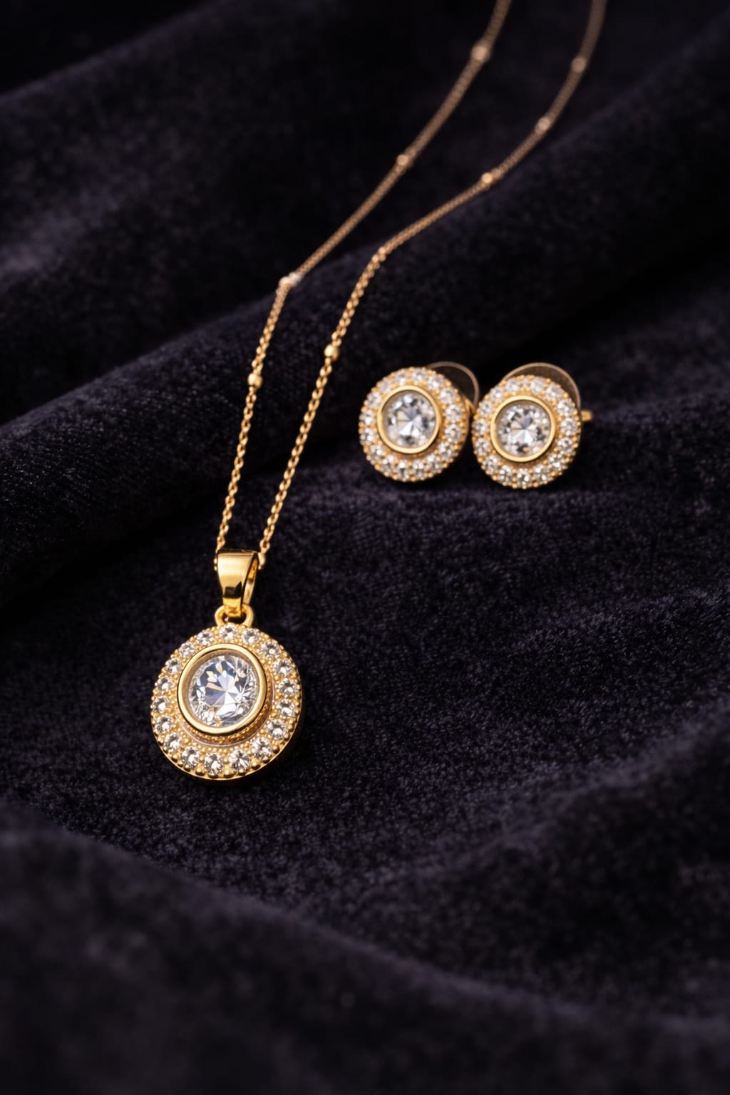 Eternal Glow Gold Pendant Set
